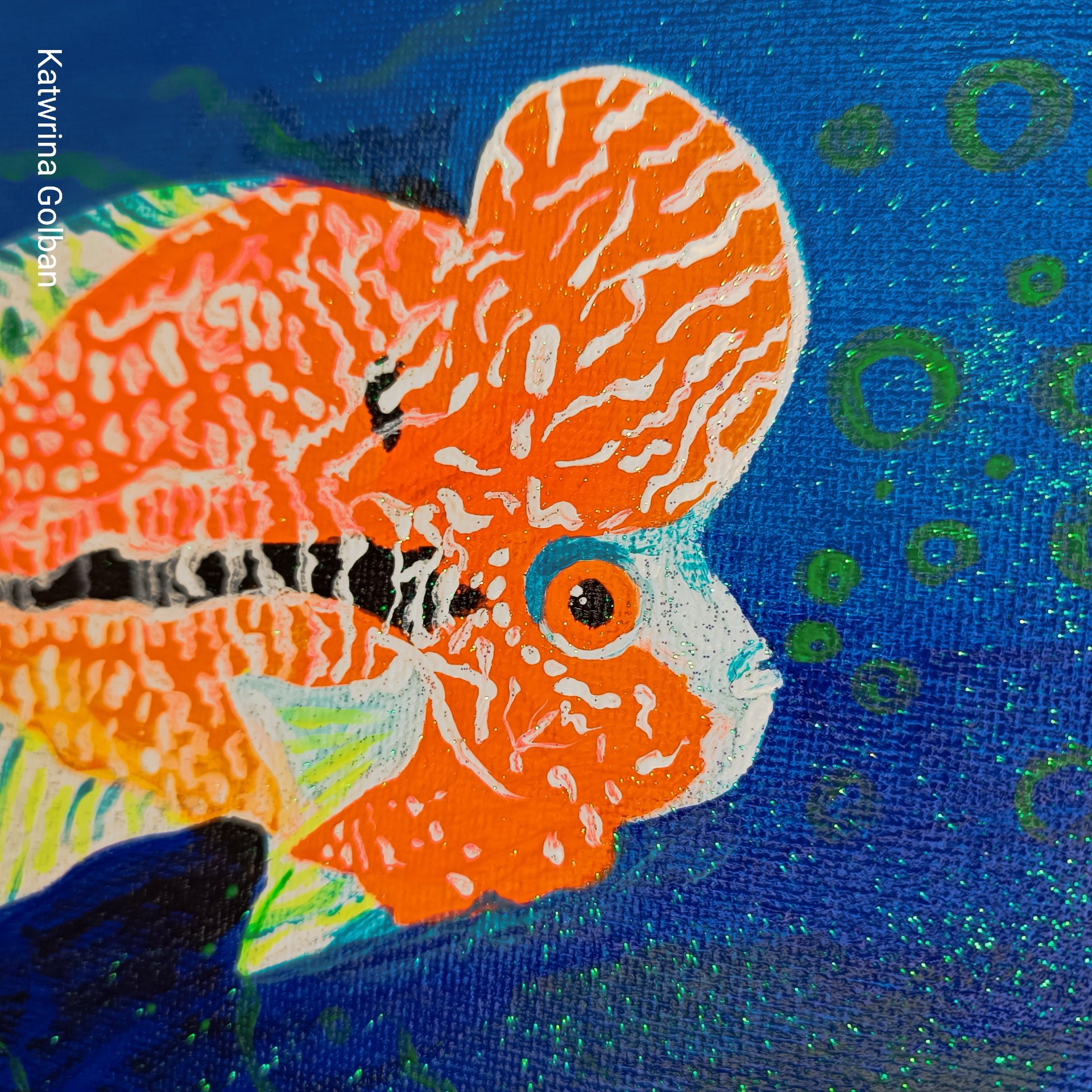 CRISTALLO GOLD ,Lucidato Starlit ,Fish gold -orange