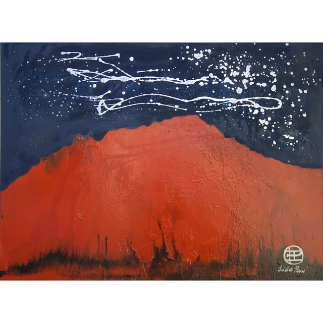 Abstract painting Krakatoa
