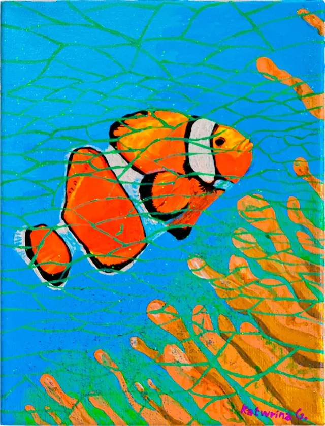CRISTALLO GOLD ,Lucidato Starlit, Fish  Nemo