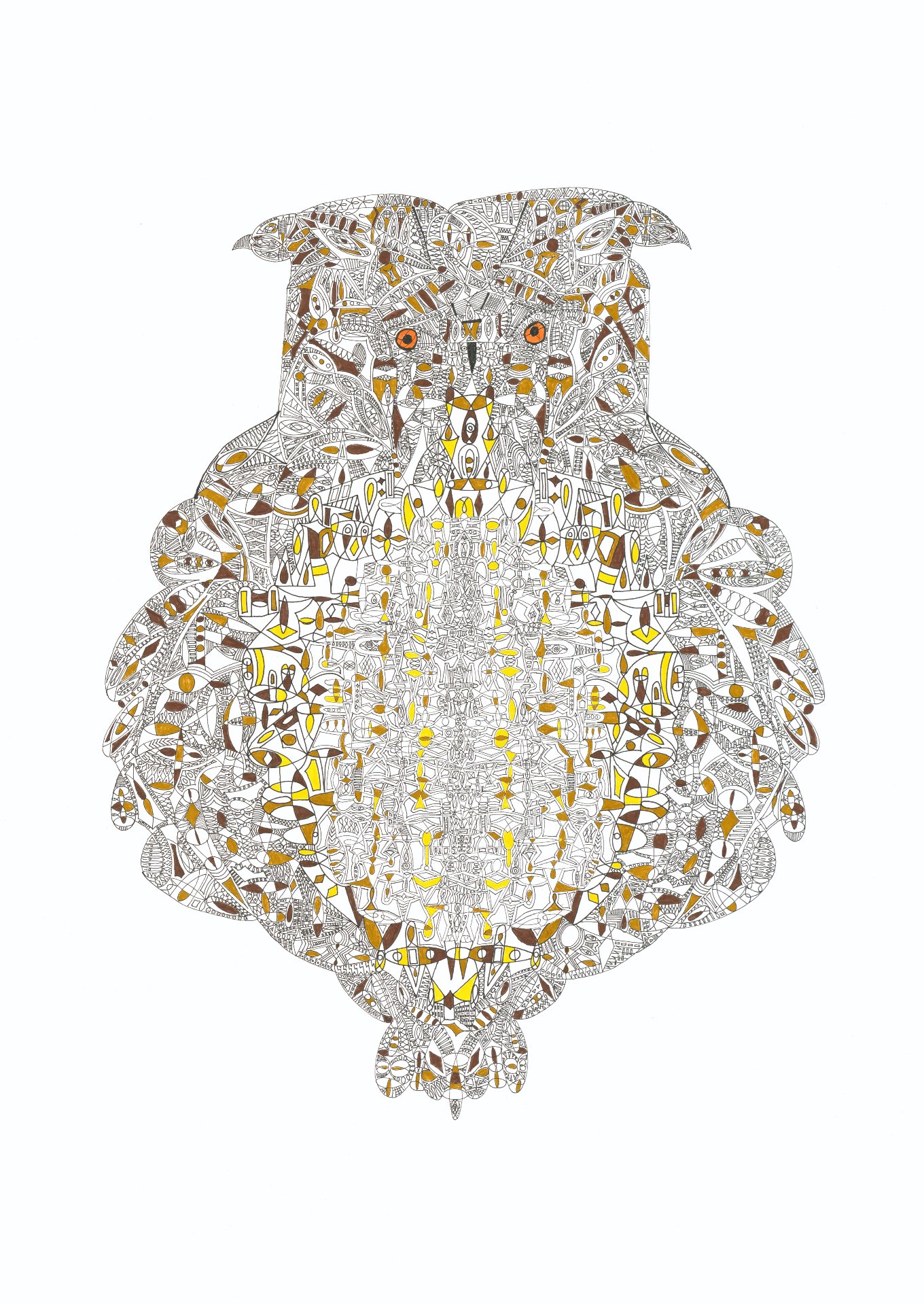 OWL 2021 A3 Rotring drawing Giclée Artprint