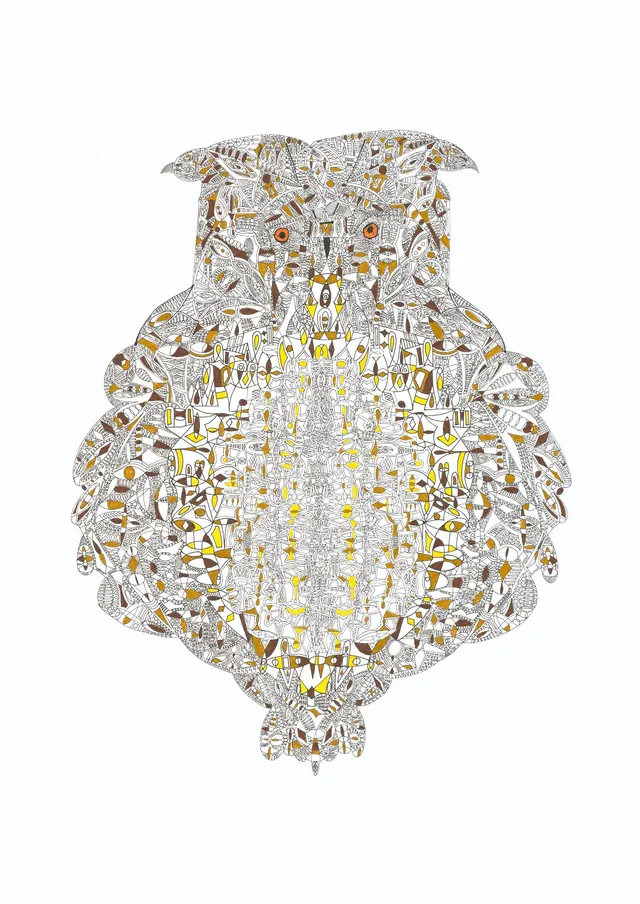 OWL 2021 A3 Rotring drawing Giclée  Artprint