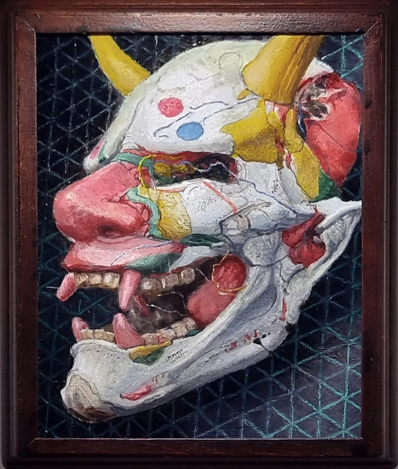 Oni II — Paschal Lawton, oil, acrylic, wood, card — 2