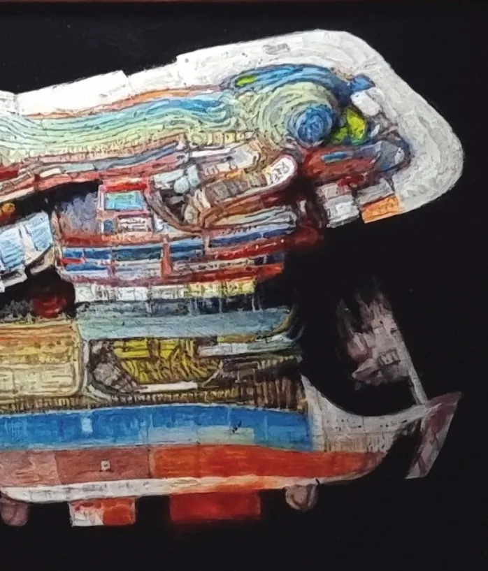 Craft I — Paschal Lawton, oil, acrylic, wood, card — 2