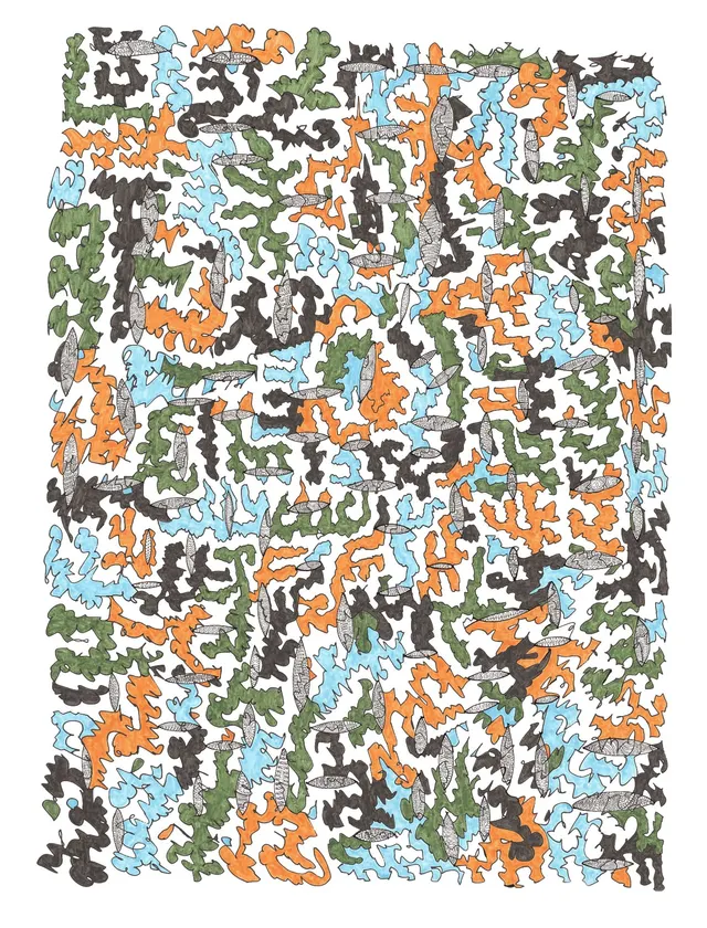 PUZZLE 2020 A2 Rotring drawing Giclée Artprint
