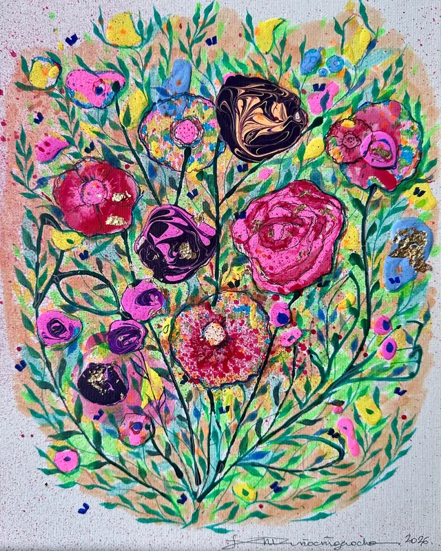 Six paintings of Flowers