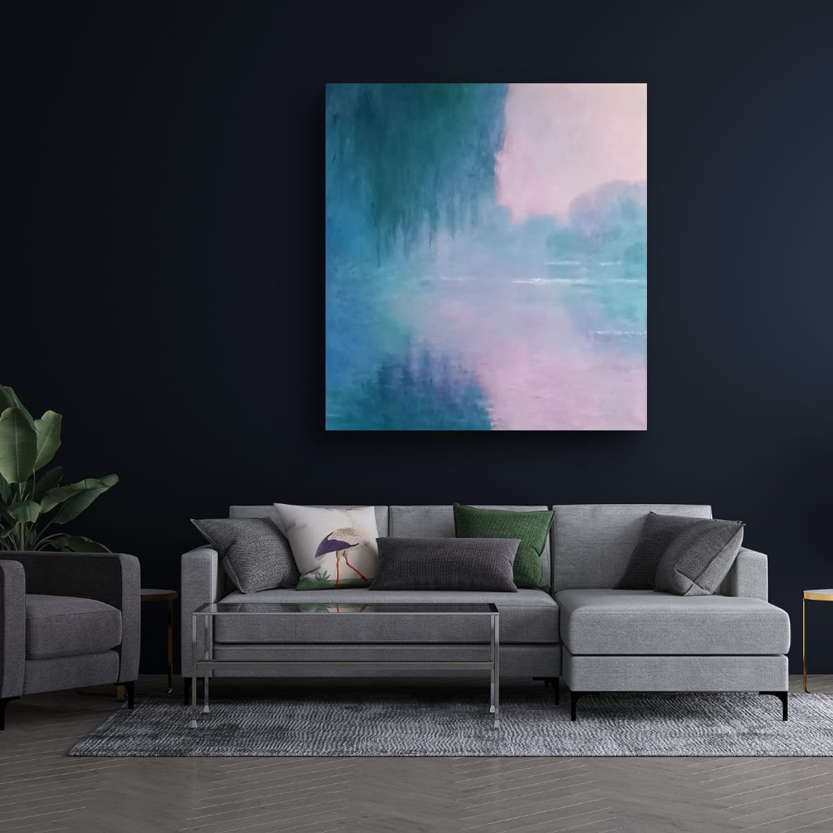 morning mist at a pond