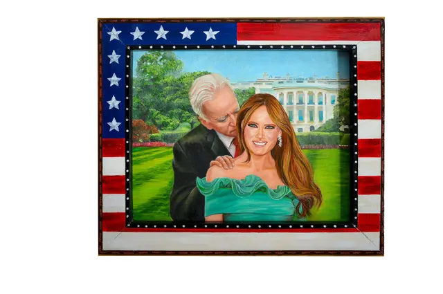Joe Biden is kissing Melania Trump