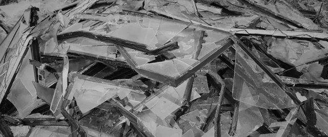 Bunch of glass in front of the house