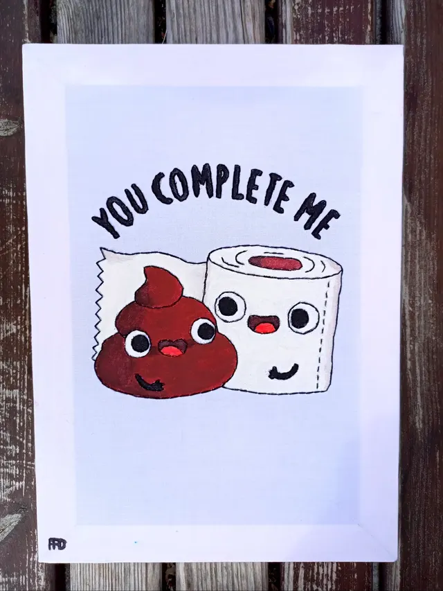 "Love in Laughter: Embroidered Playfulness on a Canvas"