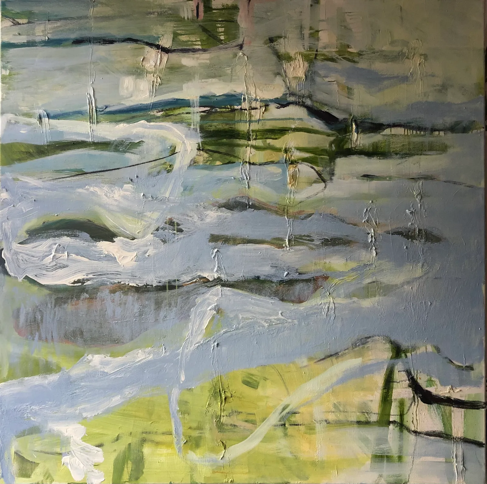 droomlandschap · 2019 · 100×100 cm