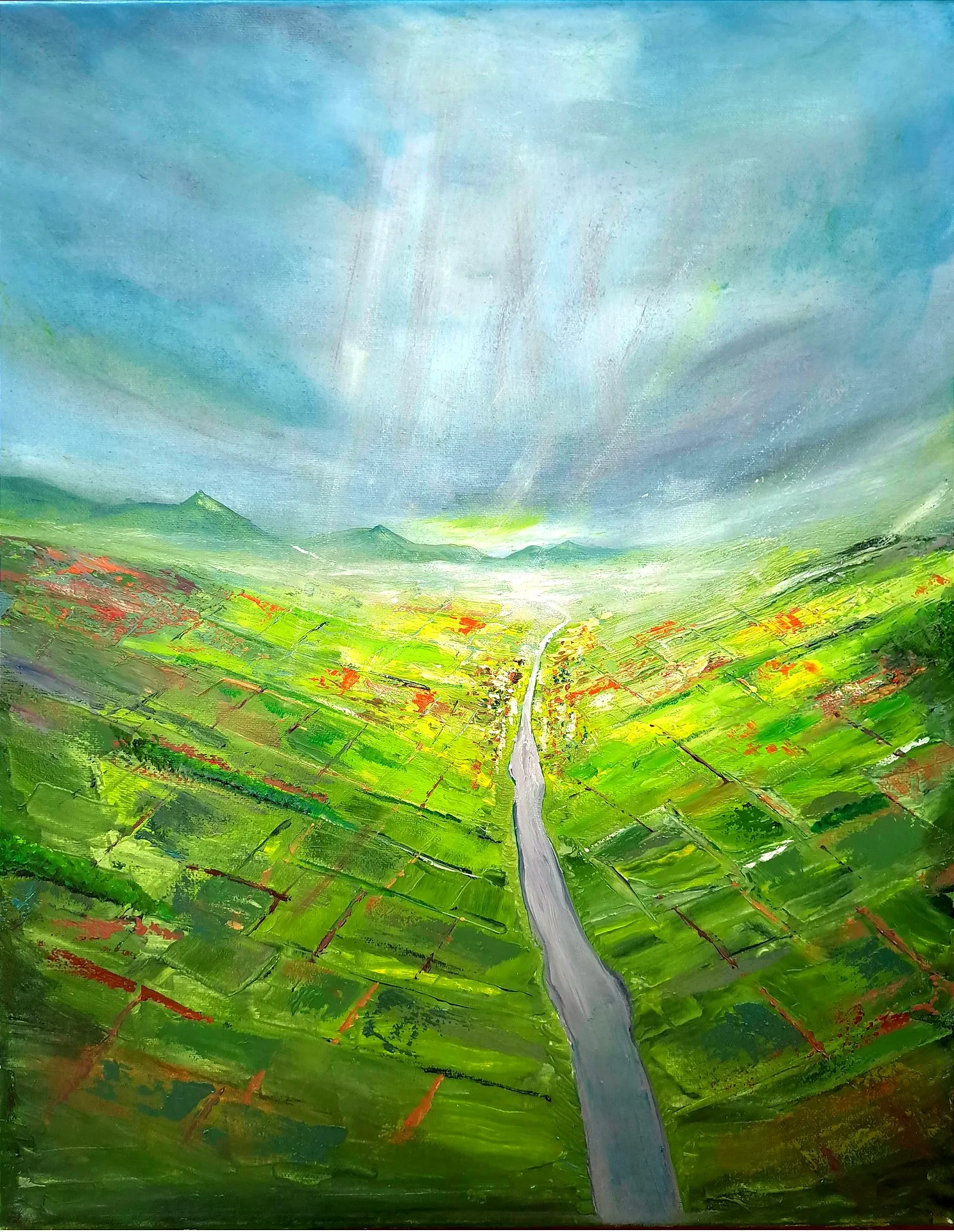 Valley of Greens · 2023 · 41×51 cm