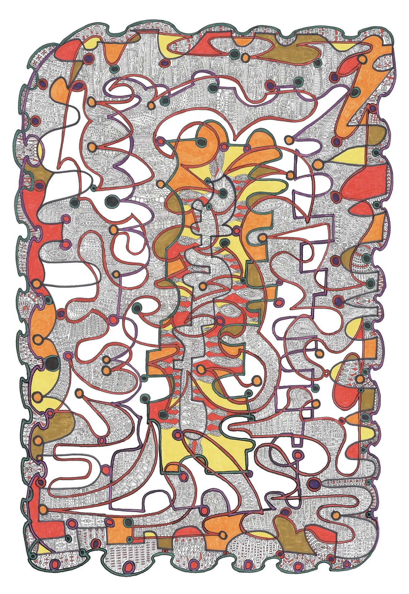 RED 2021 A2 Rotring drawing Giclée  Artprint · 2021 · 42×59.4 cm