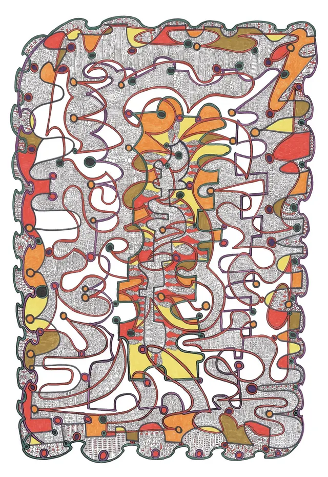 RED 2021 A2 Rotring drawing Giclée Artprint