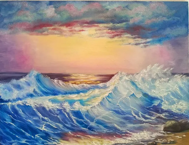 It is time to sleep,but the waves are not  even dozing...