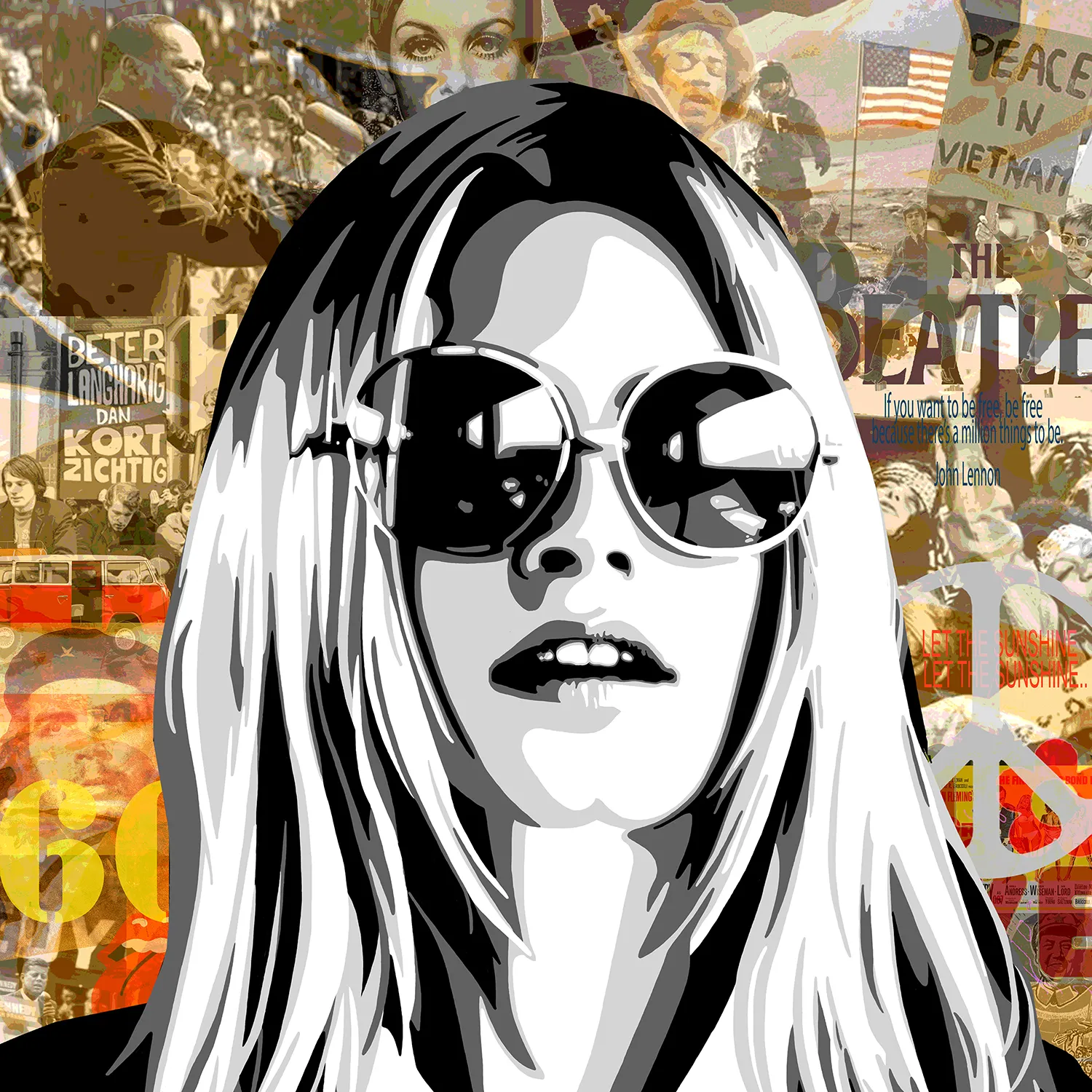 'The Sixties' - Brigitte Bardot · 2020 · 100×100 cm