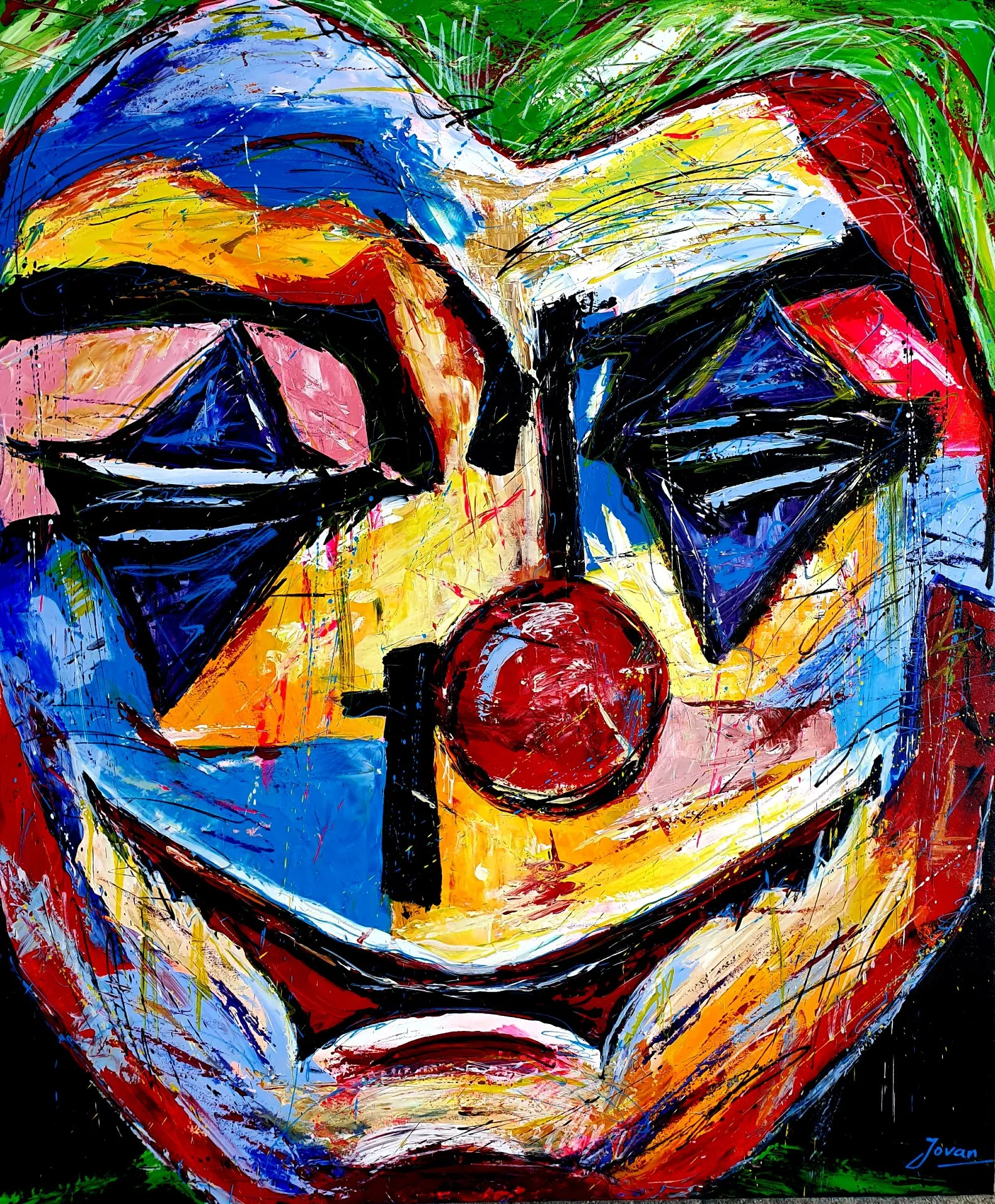 Joker (Abstract Face) · 2022 · 100×120 cm