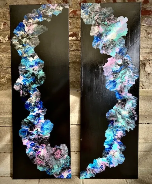 Celestial Flow · 2022 · 40×120 cm