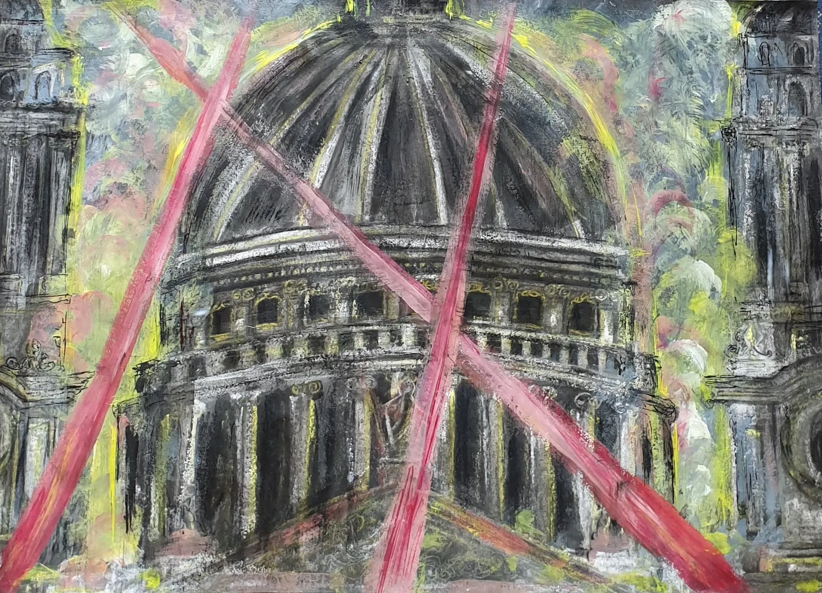 'A BLITZ MIRACLE' St Pauls Cathedral, A Lone Beacon of Hope and Resistance!. · 1992 · 61×43.2 cm
