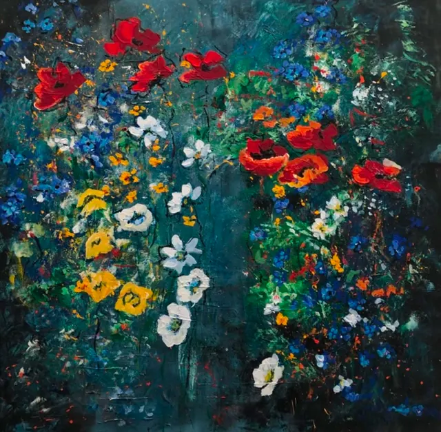 Perk met bloemen