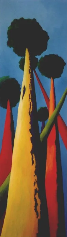 6 bomen, kruinen · 1997 · 70×250 cm