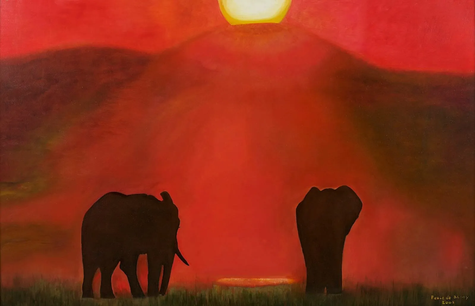African sunset · 2003 · 100×68 cm