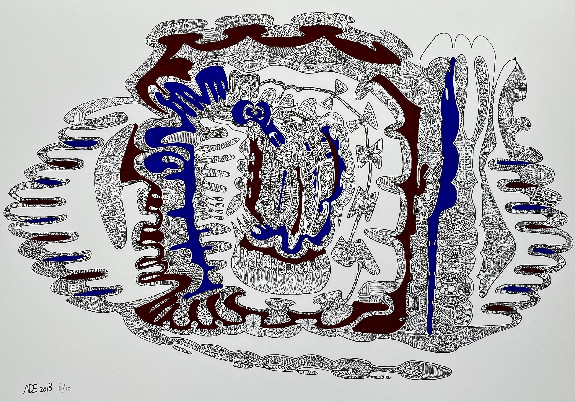 LINES 2018 A3 Rotring drawing Giclée Artprint