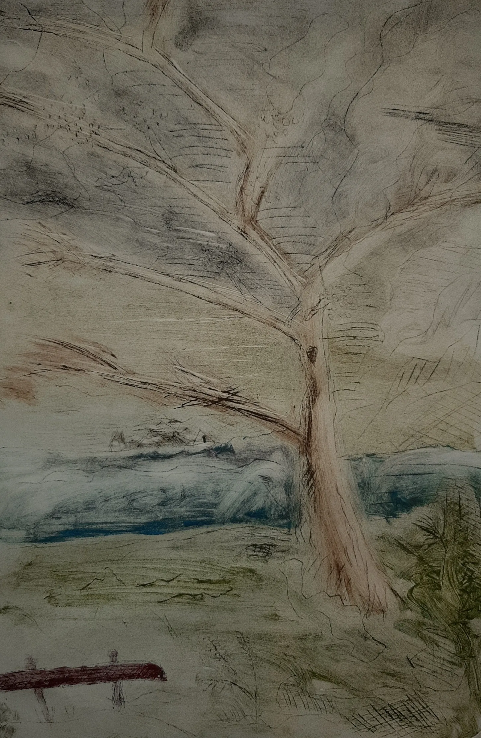 Storm op het Amstelmeer · 2020 · 22.5×29.5 cm