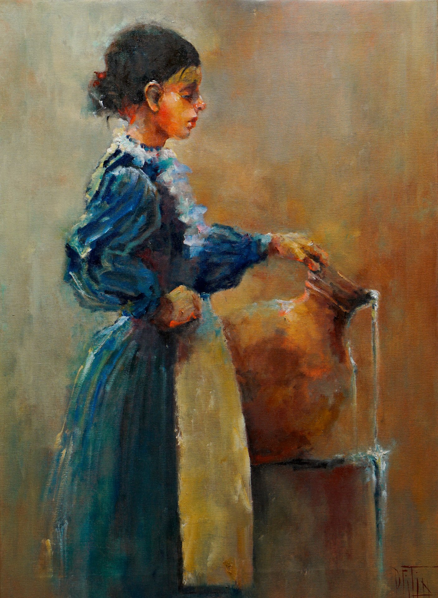 at the well