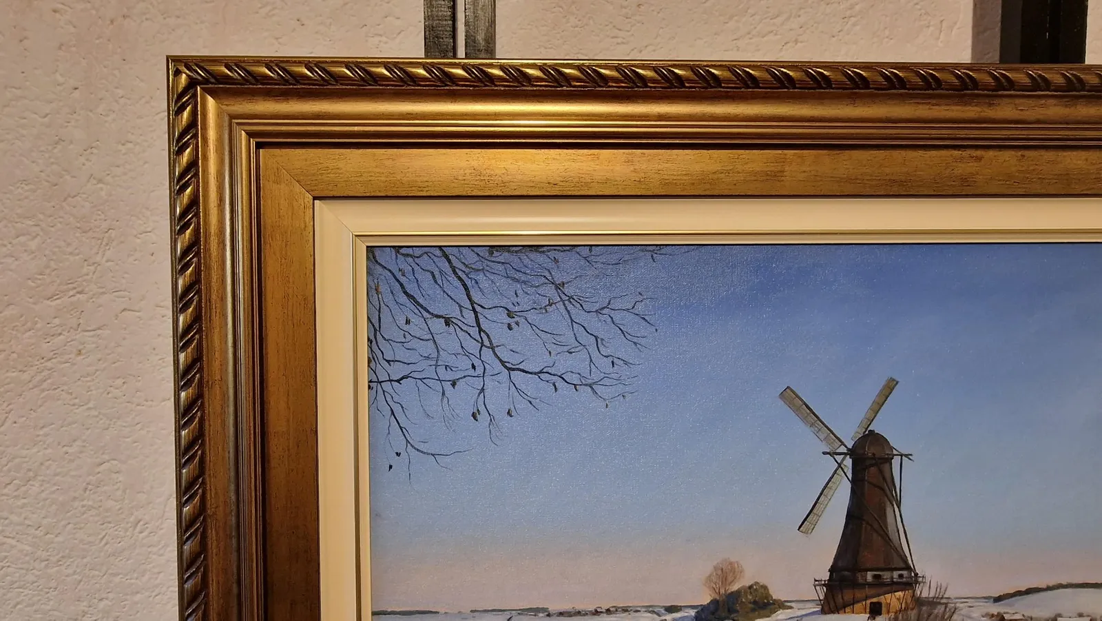 額装品　1725年　F. ヴァレンティン　「サンボウポ景観図」東インド会社　稀少 Winter windmill（Bojan Stricevic） — Online Gallery