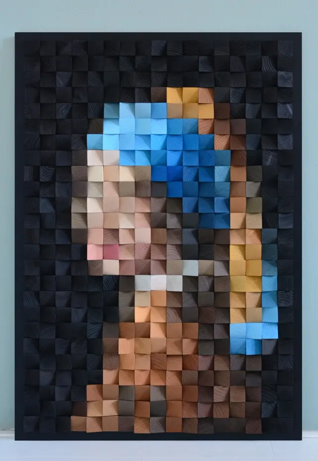 Wooden Wall Art "Girl With A Pearl Earring"