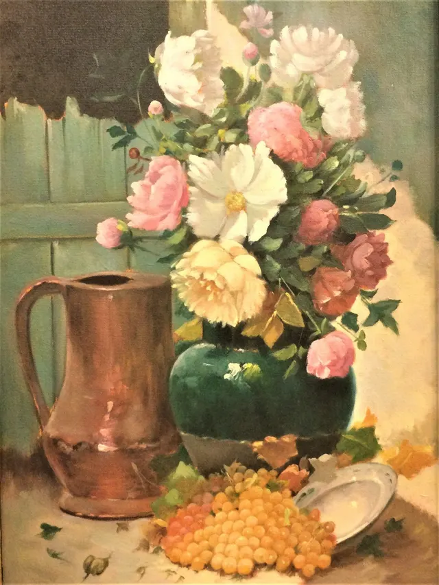 Oil painting vases