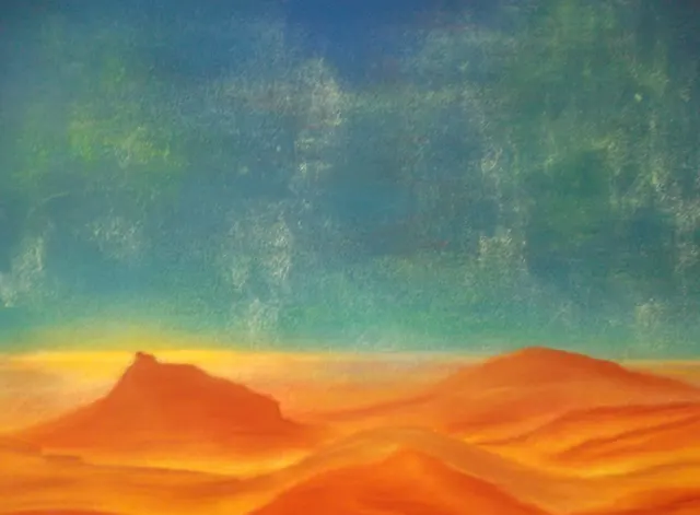 Lightend mountain