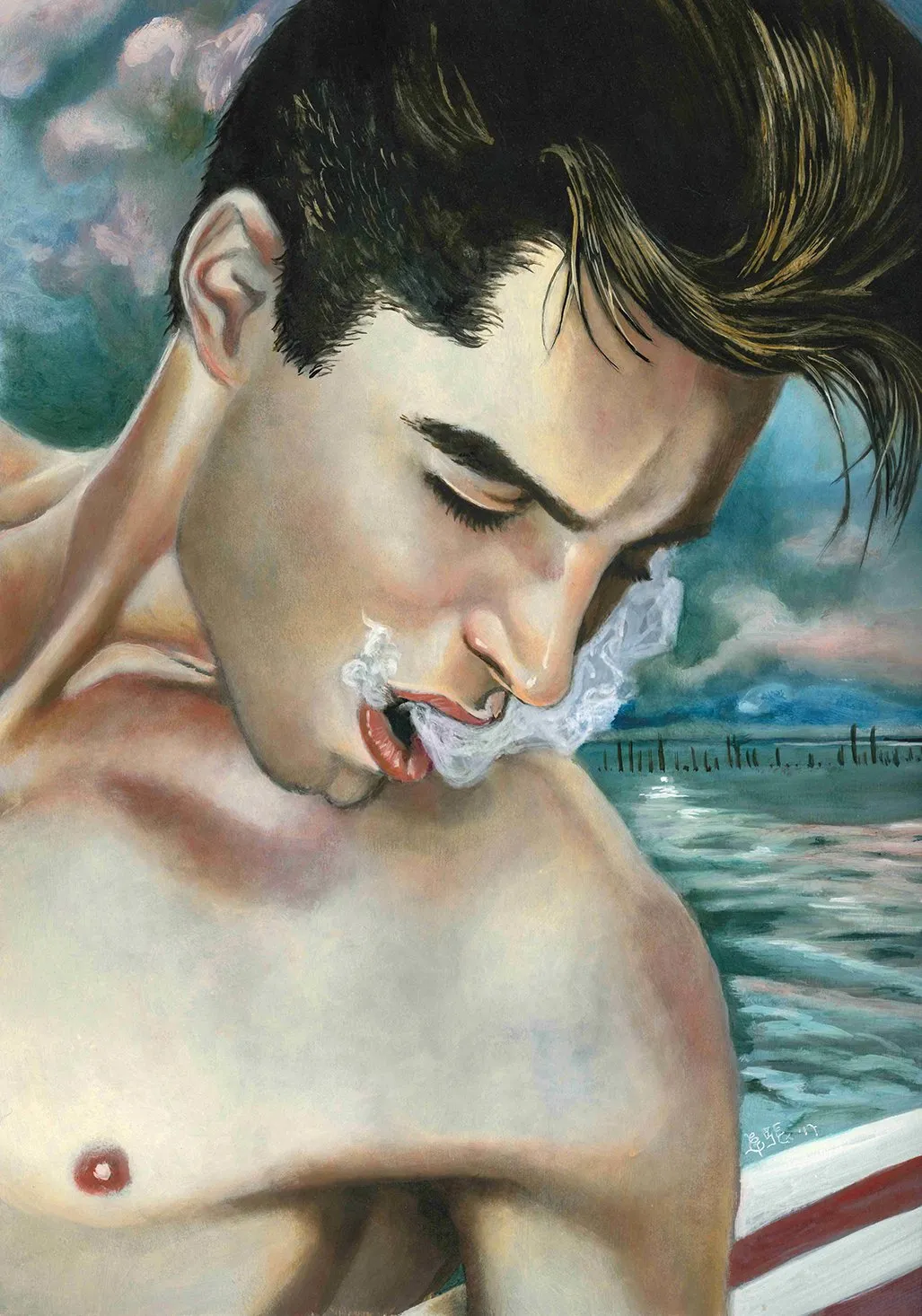 The Smokers II · 2017 · 42×60 cm