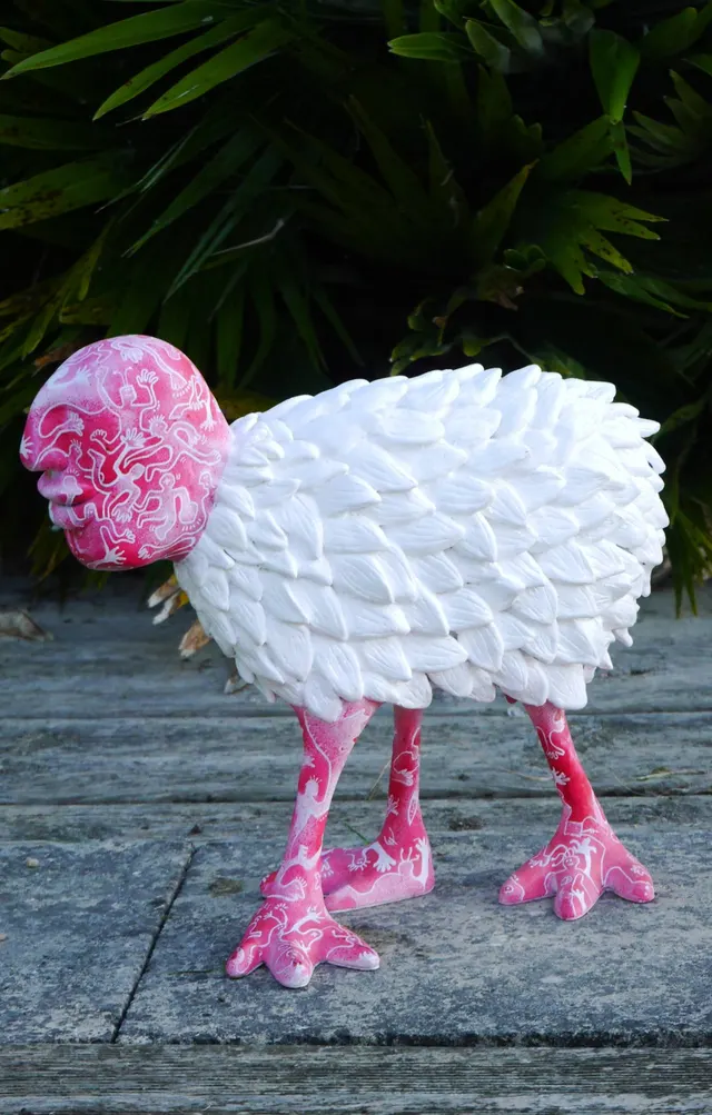 3 Pattes Roses pour Poulet Blanc