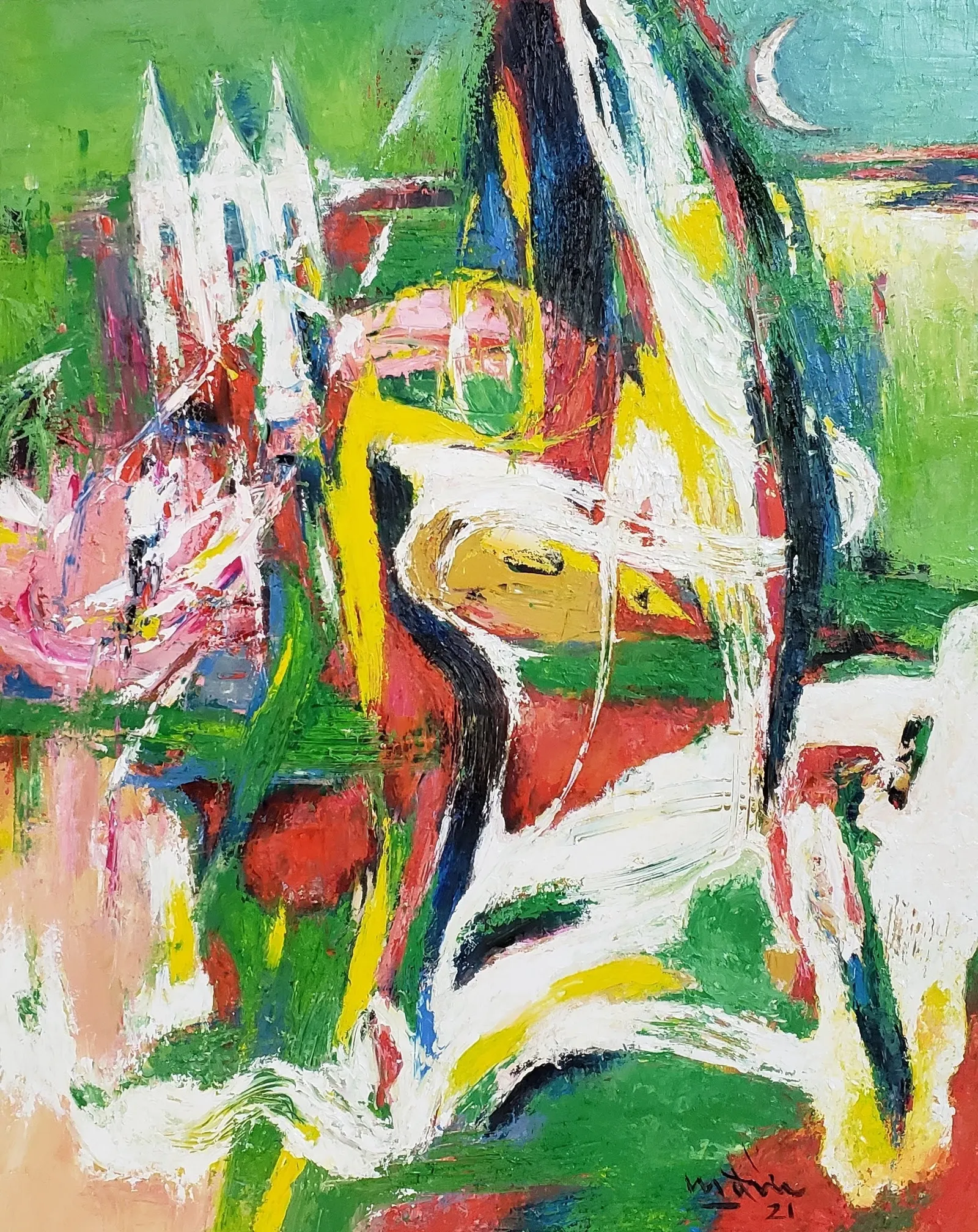 Night of prayer for love · 2020 · 61×76.5 cm