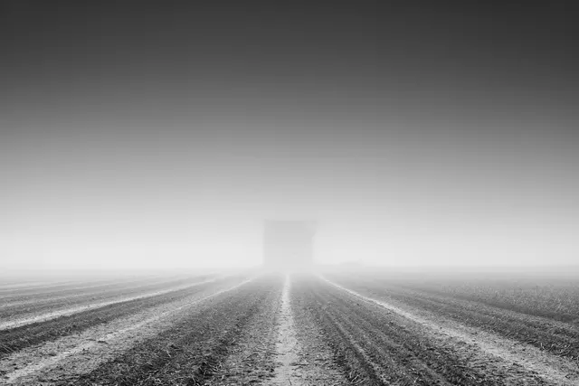 Barn in the Mist, limited edition 1/5