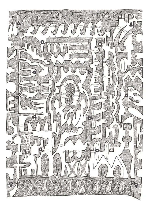 EIGHT 2019 A3 Rotring drawing Giclée  Artprint