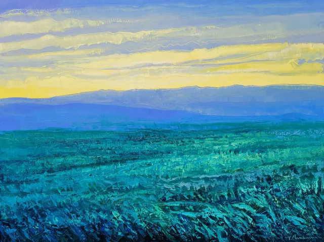 Green Field at Sunrise