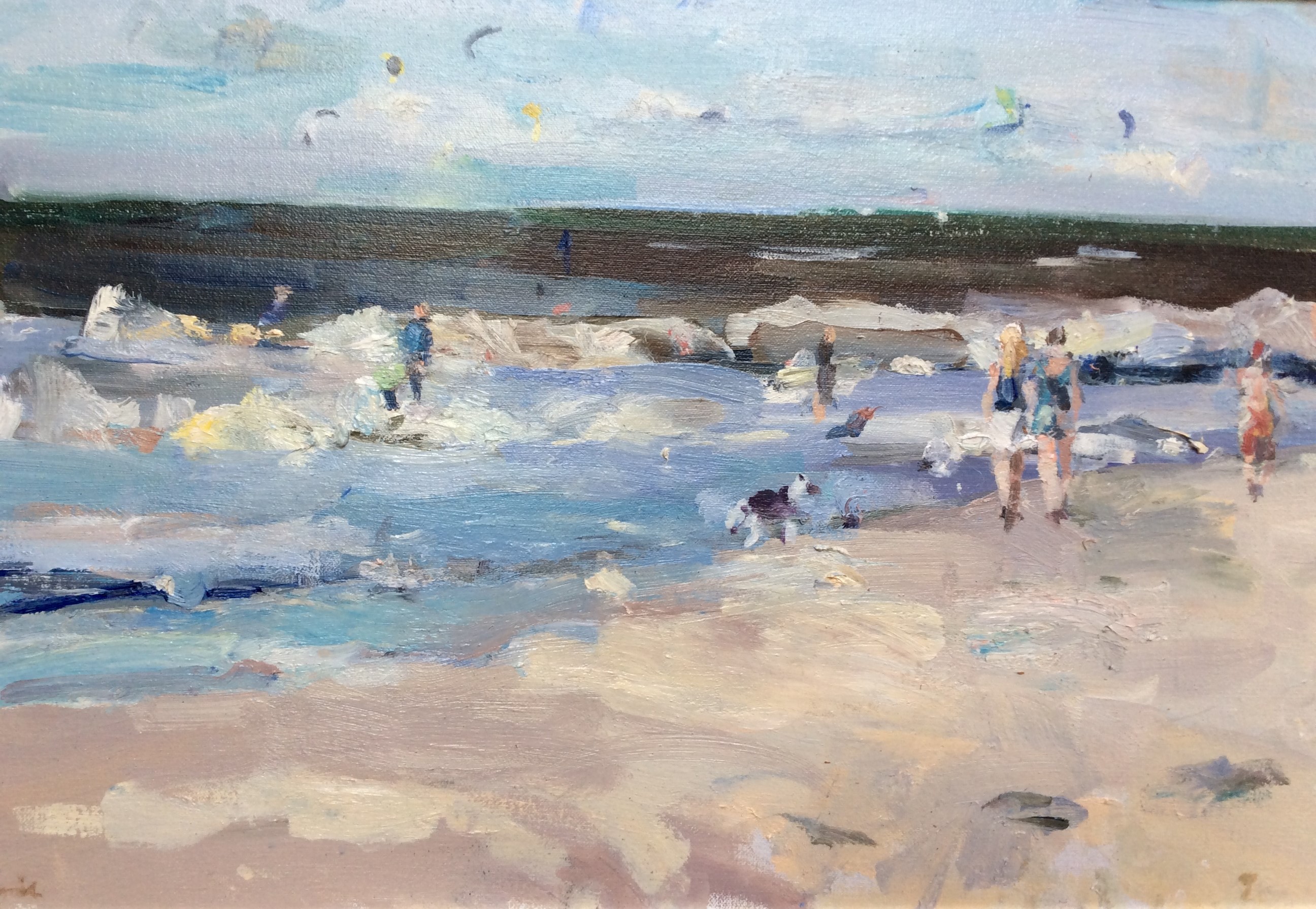 Walkers & kyters at the beach
