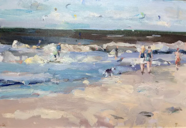 Walkers & kyters at the beach