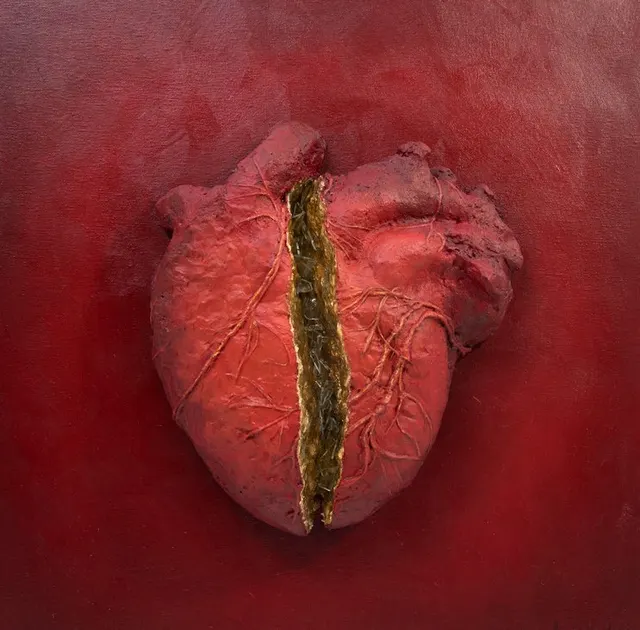 Golden broken heart