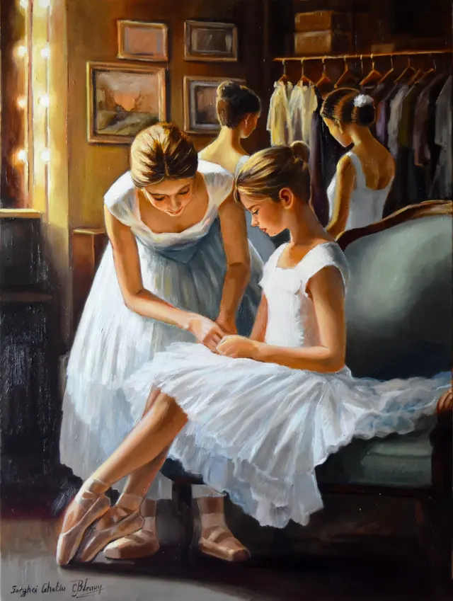 Ballerinas at the dressing room II
