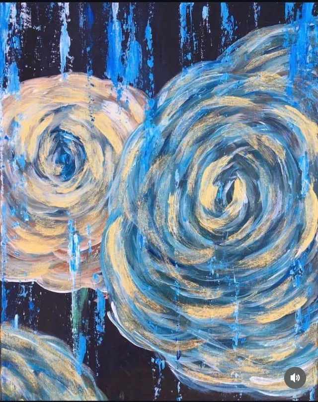 Some flowers in the cold water