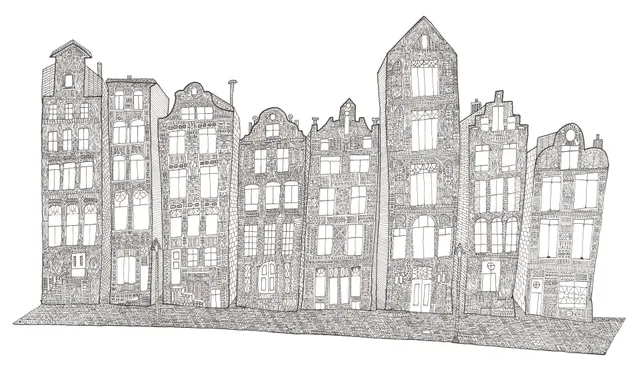 AMSTERDAM 2019 A3 Rotring drawing Giclée  Artprint