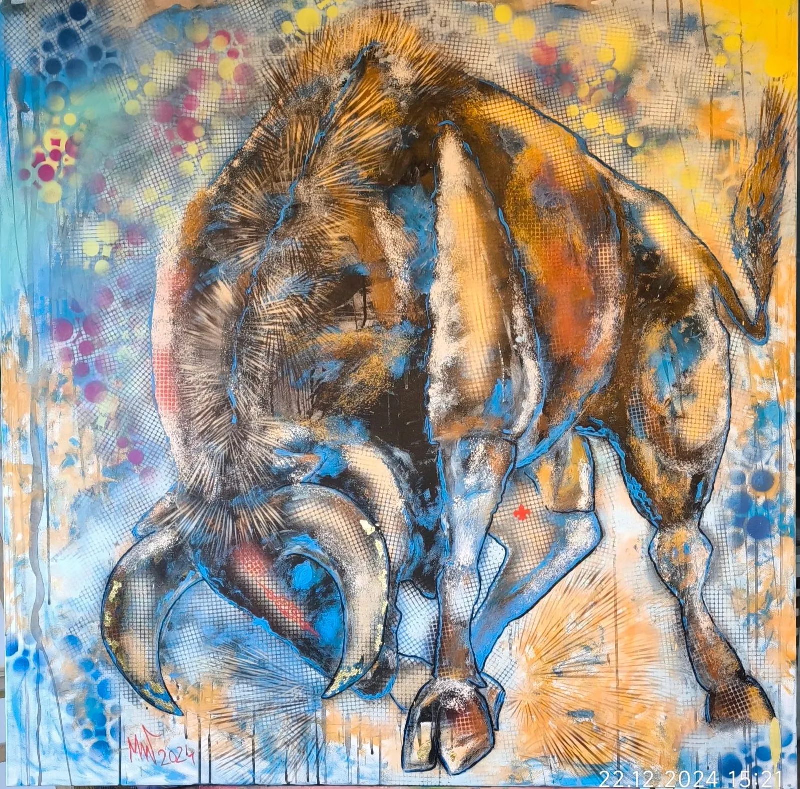Byk · 2024 · 100×100 cm