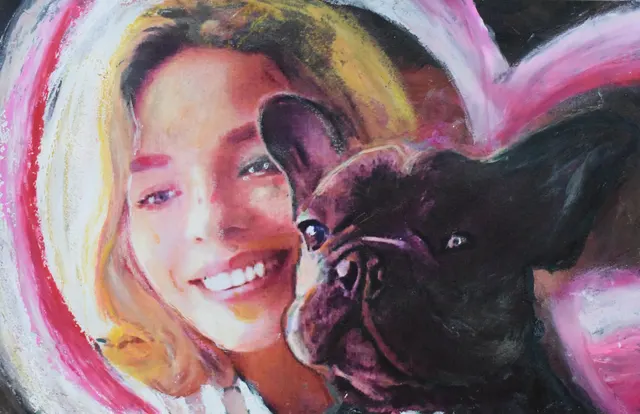 Dog portrait: Frenkie (commissioned art)