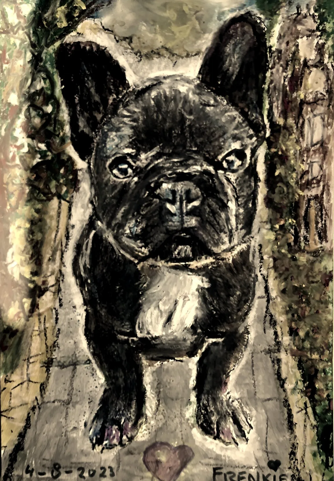 Dog portrait: Frenkie (commissioned art) — 3