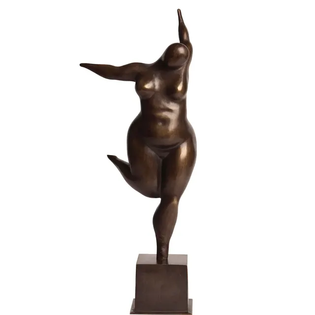 "Fall" Contemporary Figurative Woman Bronze Sculpture