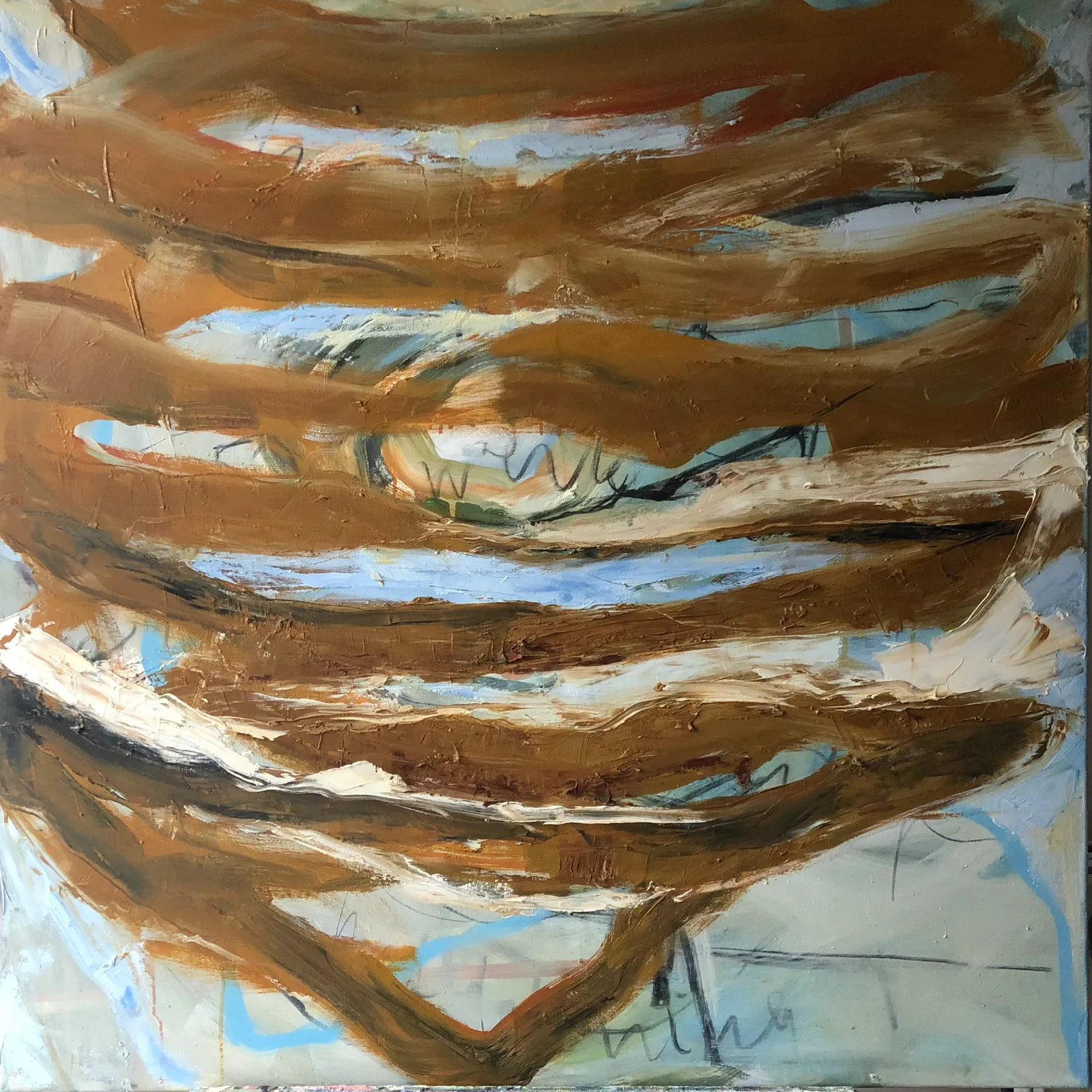 landscape in bowl · 2016 · 100×100 cm