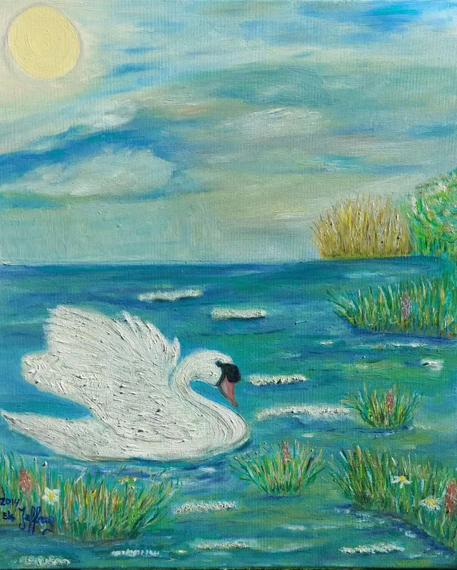 Een vredige zwaan/ A peaceful swan